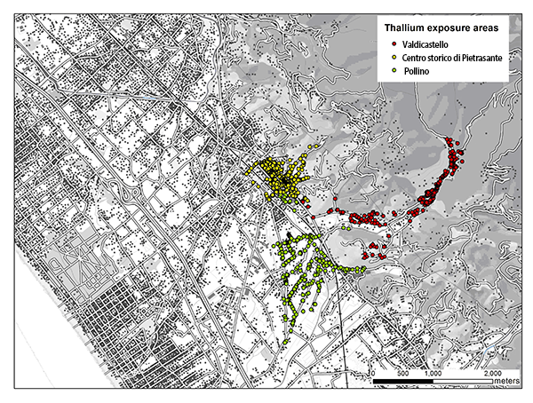 contaminazione tallio pietrasanta toscana