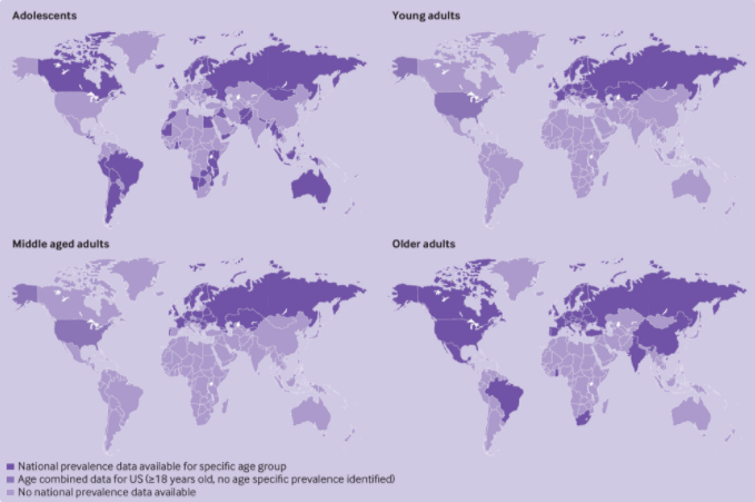 solitudine prevalenza mondo