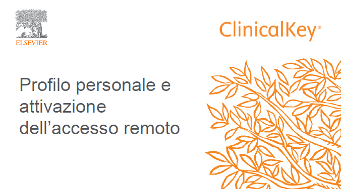 Scarica la guida pdf ClinicalKey profilo personale accesso da remoto